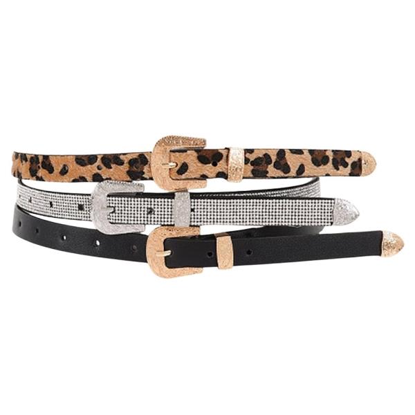 ASSORTED DESIGN BELT TRIO