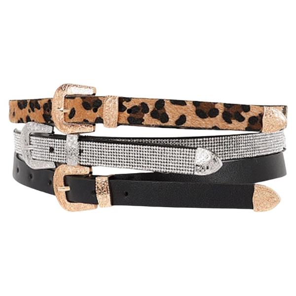 ASSORTED DESIGN BELT TRIO