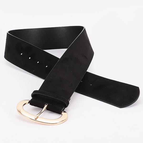 OVAL BUCKLED WIDE BELT