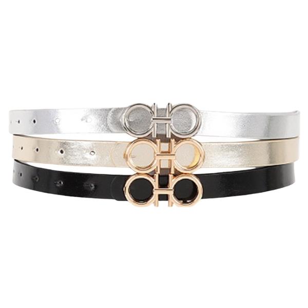 TRI COLOR BUCKLE BELT SET