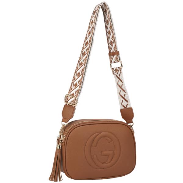 CHIC DESIGN ZIPPER TASSEL CROSSBODY BAG