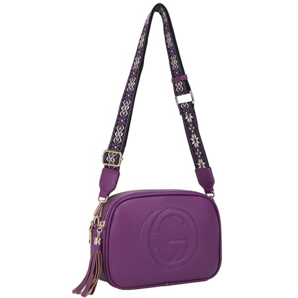 CHIC DESIGN ZIPPER TASSEL CROSSBODY BAG