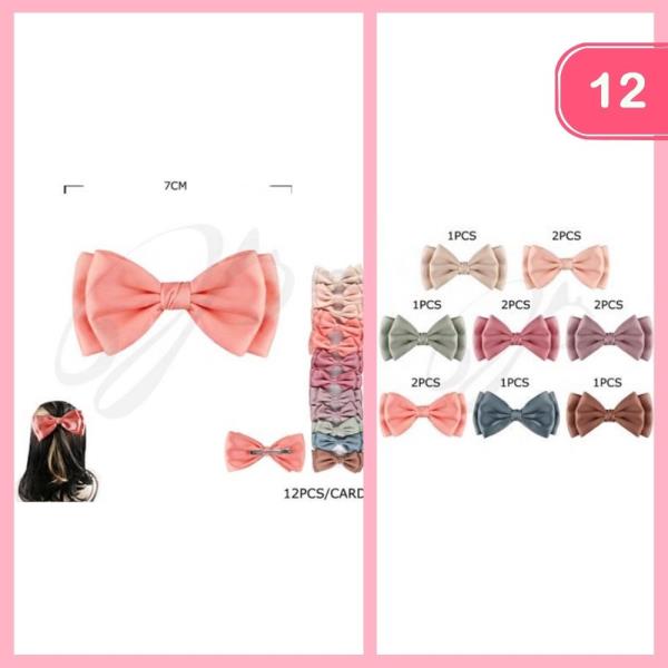 SILK HAIR BOW (12 UNITS)
