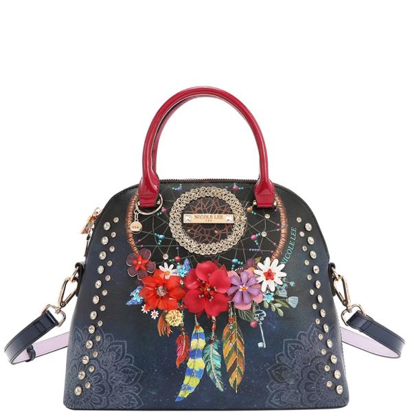 NICOLE LEE DREAM COMES TRUE DOME SATCHEL BAG