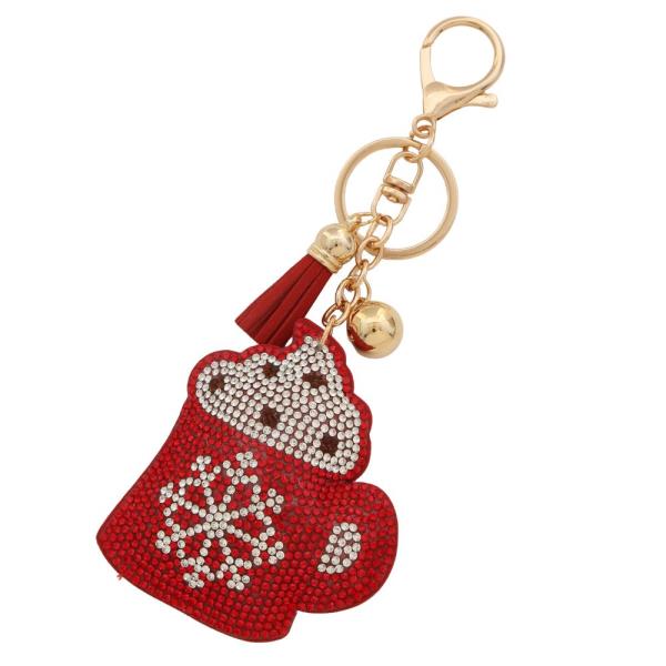 HOT COCOA RHINESTONE KEYCHAIN