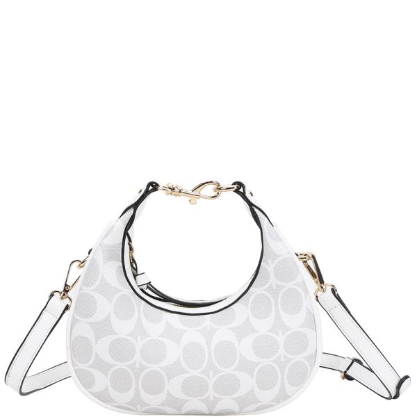 OVAL PRINT DESIGN CROSSBODY BAG