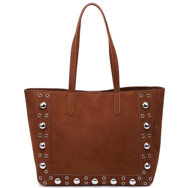 MODERN GROMMET AND STUD KARLI TOTE BAG