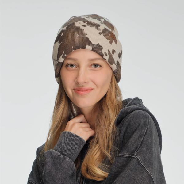 CC COW PATTERN BEANIE