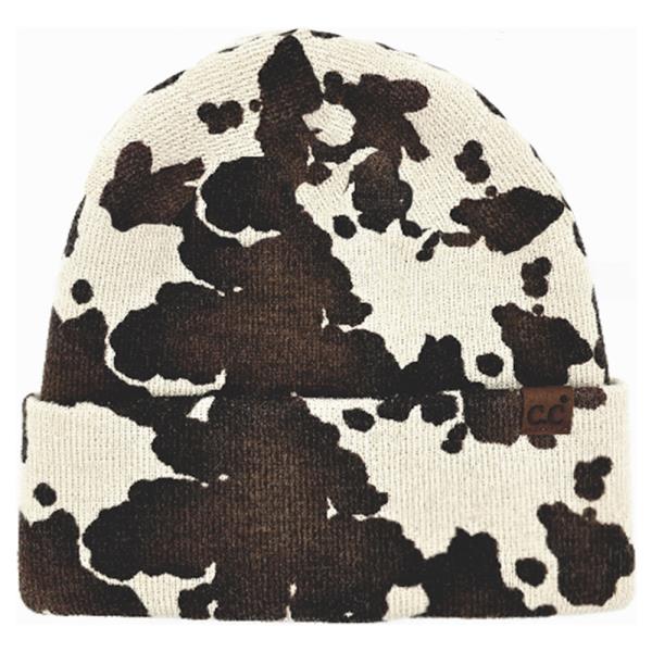 CC COW PATTERN BEANIE