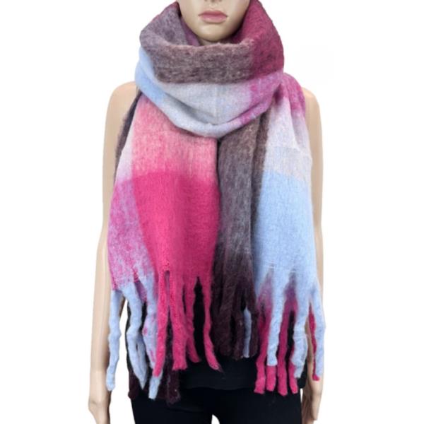 OMBRE PATTERN FRINGE EDGE OBLONG SCARF