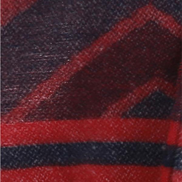 GEOMETRIC PATTERN FRINGE EDGE OBLONG SCARF