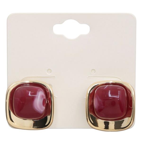 SQUARE METAL BEAD EARRING