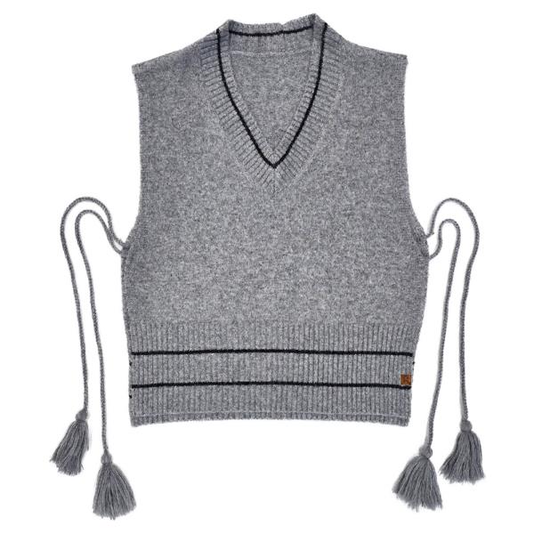 CC STRIPE WITH TASSEL VEST