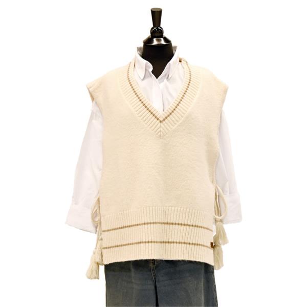 CC STRIPE WITH TASSEL VEST
