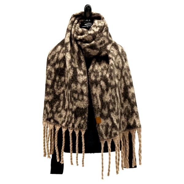 CC WOVEN LEOPARD PRINT SCARF