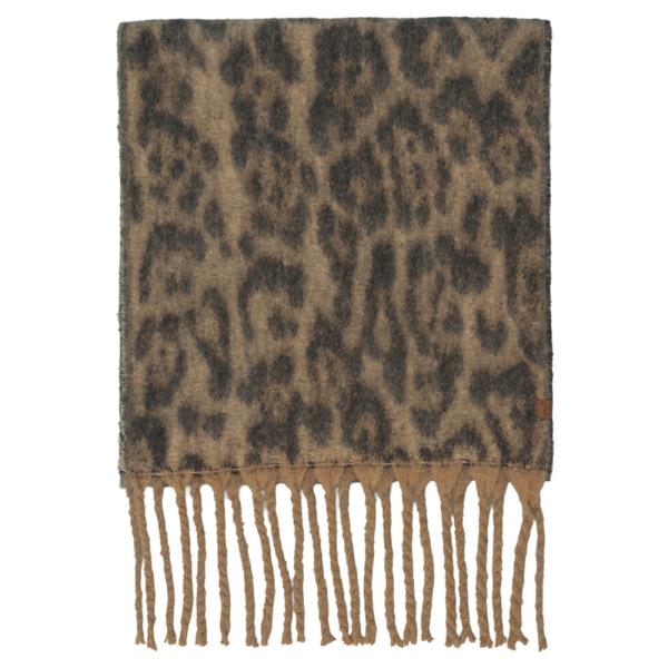 CC WOVEN LEOPARD PRINT SCARF