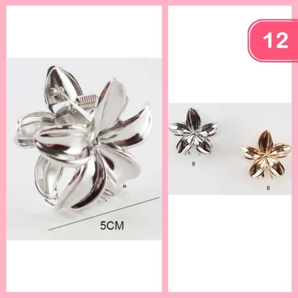 HAWAII FLOWER HAIR CLAW CLIP (12 UNITS)