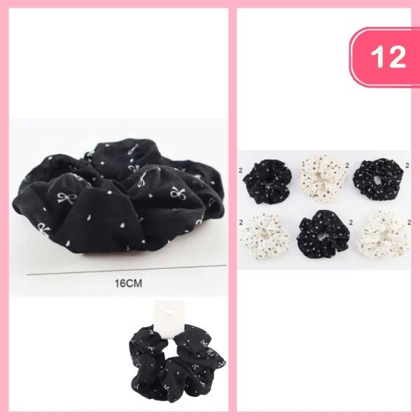MIXED HAIR SCRUNCHIES (12 UNITS)