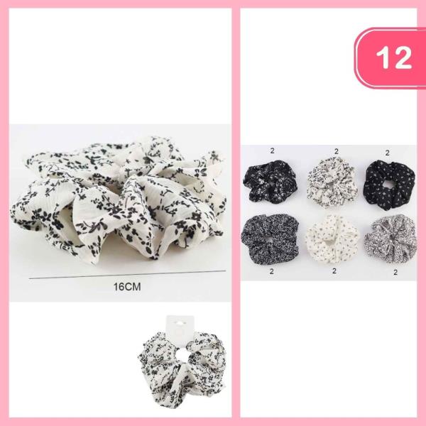 MIXED HAIR SCRUNCHIES (12 UNITS)