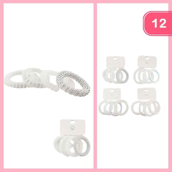 SPIRAL HAIR TIES (12 UNITS)