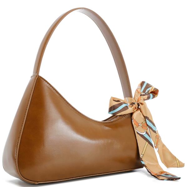 CHIC SCARF CURVE SHOULDER BAG