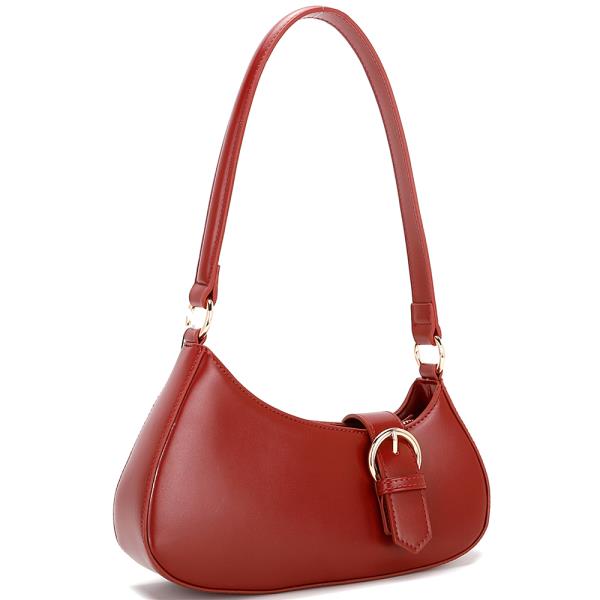 SMOOTH BUCKLE SHOULDER BAG