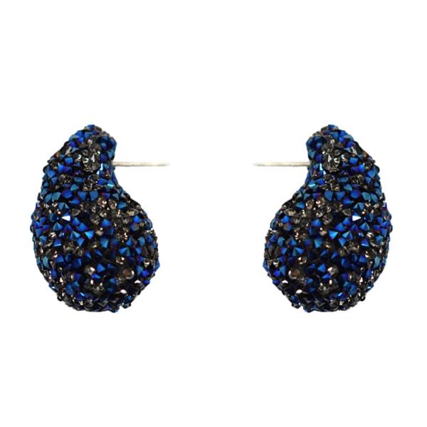 DOME TEARDROP CRYSTAL EARRING