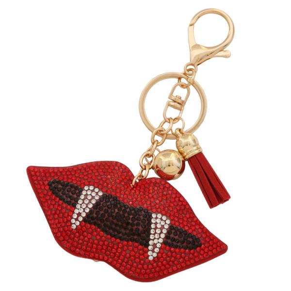 HALLOWEEN MOUTH RHINESTONE KEYCHAIN