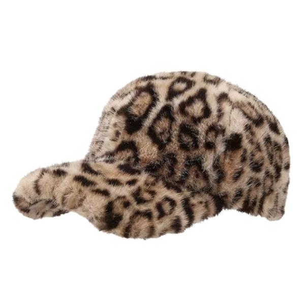 FAUX FUR & LEOPARD CAP