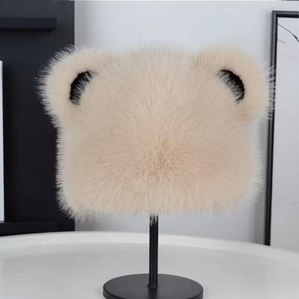 FAUX FUR ANIMAL EAR BUCKET HAT