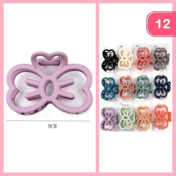 BOW HAIR CLAW CLIP (12 UNITS)