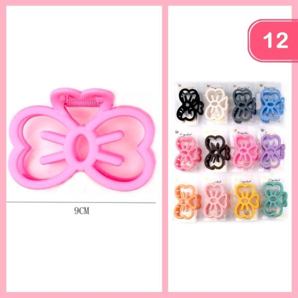 BOW HAIR CLAW CLIP (12 UNITS)