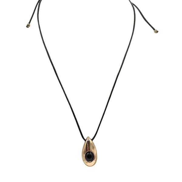 TEARDROP PENDANT CORD NECKLACE