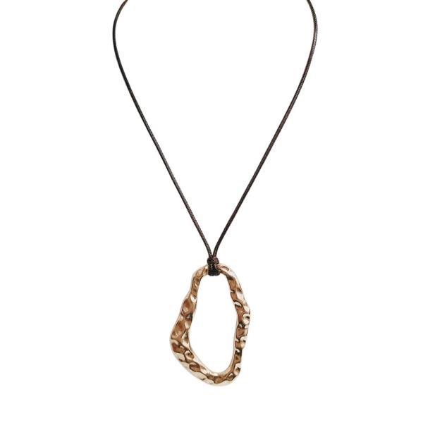 CORD TEXTURED PENDANT NECKLACE