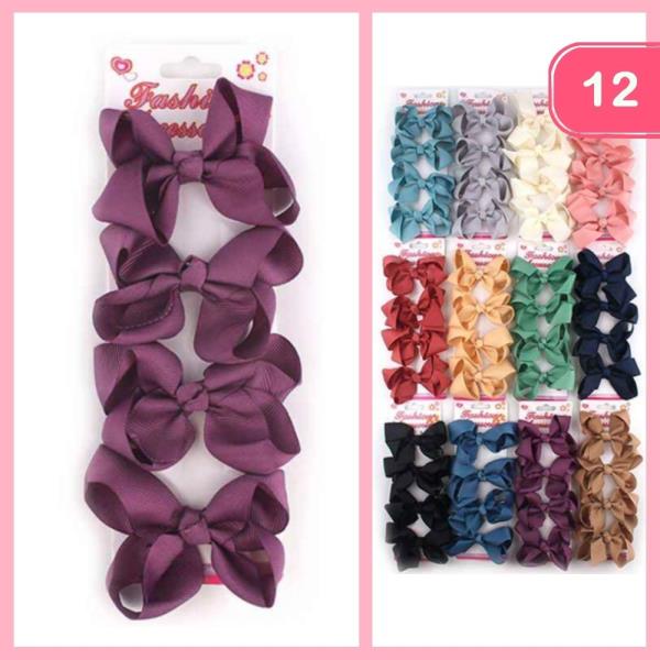 RIBBON HAIR SET BOW (12 UNITS)