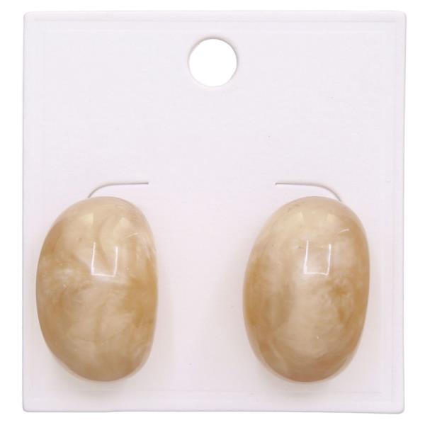 ACETATE OVAL EARRING