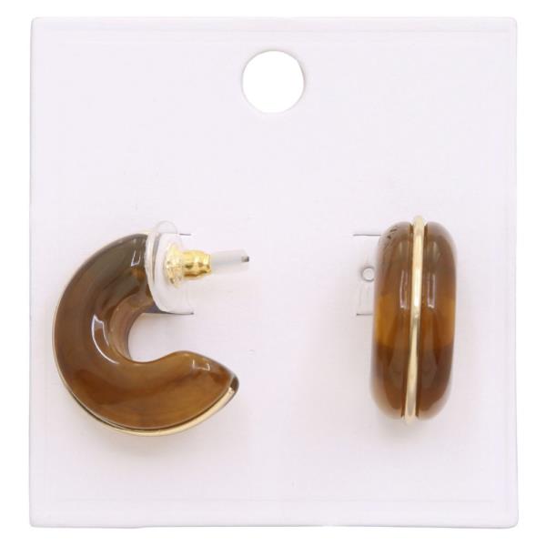 ACETATE OPEN HOOP EARRING