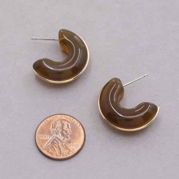 ACETATE OPEN HOOP EARRING