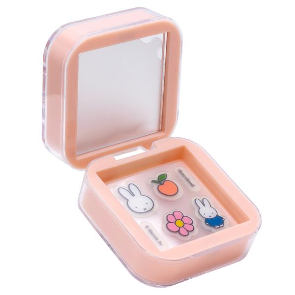 DEARCLOUD BLEMISH MIFFY BUNNY HYDROCOLLOID 24 INFUSED PATCHES WITH REUSABLE TRAVEL COMPACT CASE AND MIRROR