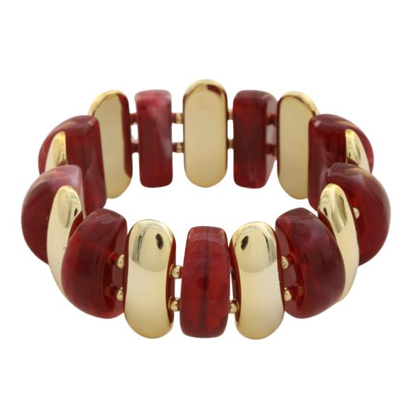 ACETATE BEADED STRETCH BRACELET