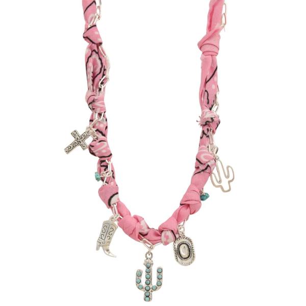 WESTERN CHARM FABRIC NECKLACE