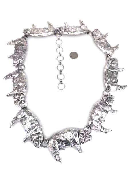 METAL WESTERN PIG CHAIN BELT - XL SIZE