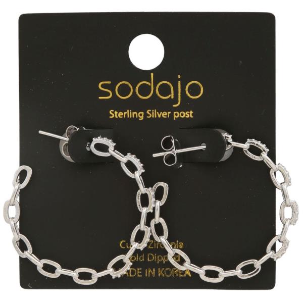 SODAJO CIRCLE OVAL LINK OPEN HOOP GOLD DIPPED EARRING