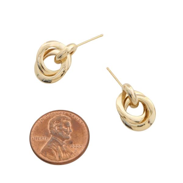 SODAJO METAL CIRCLE GOLD DIPPED EARRING