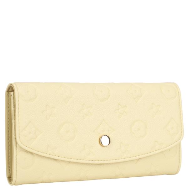 TEXTURED DESIGN BUTTON FLAP WALLET