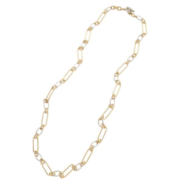 14K GOLD PLATED TWO TONE LINK NECKLACE