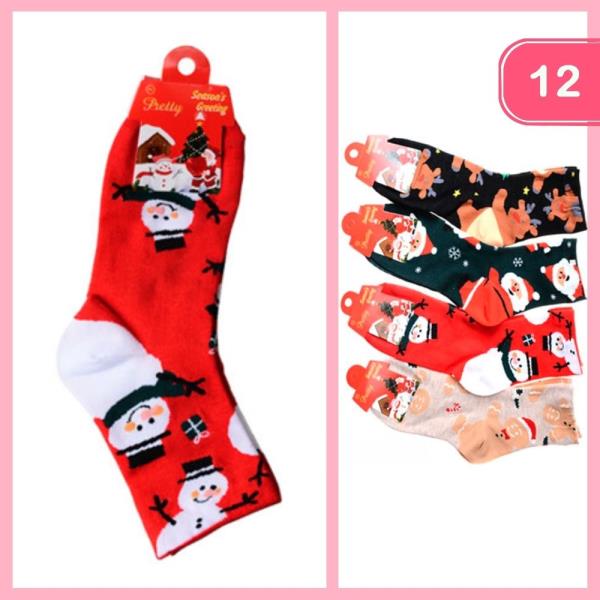 CHRISTMAS SOCKS (12 UNITS)