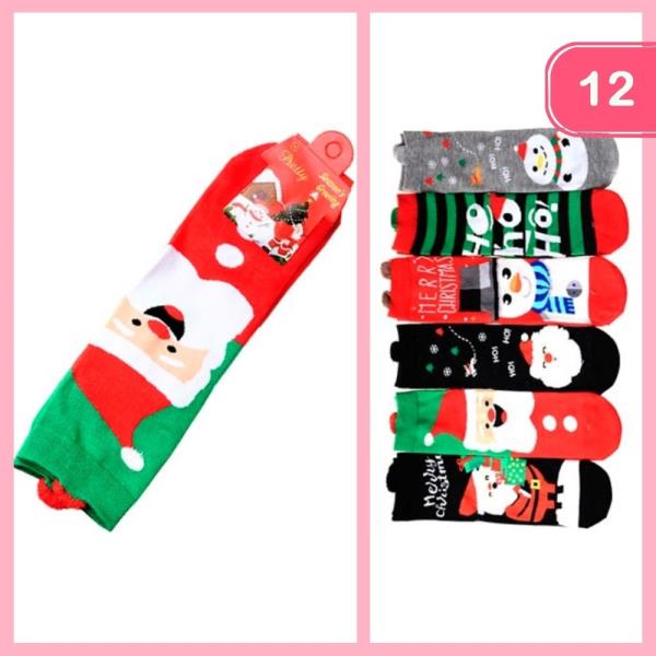 CHRISTMAS SOCKS (12 UNITS)