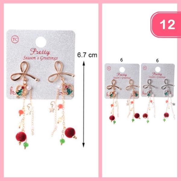 WINTER ORNAMENT DROP EARRING (12 UNITS)