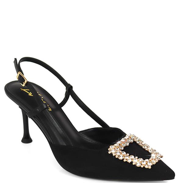 POINTED TOE SLING HEEL W RHINESTONE 12 PAIRS